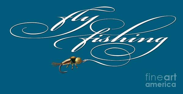 Fly Fishing Poster featuring the painting Fly Fishing Nymph by Robert Corsetti