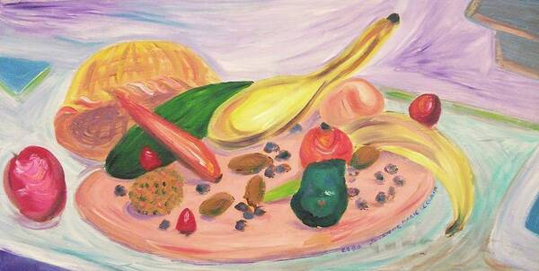 Still Life Poster featuring the painting Fruits and Vegitables by Suzanne Marie Leclair