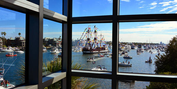Gasparilla Through The Looking Glass Poster featuring the photograph Gasparilla through the looking glass by David Lee Thompson