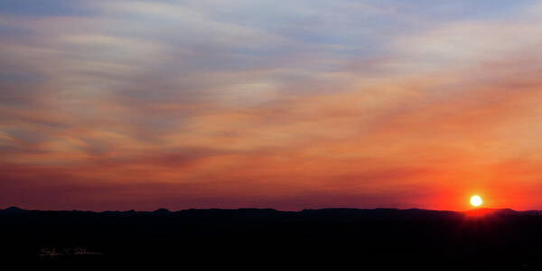 Sunset Poster featuring the photograph Glow Over the Hills by Steve Sullivan