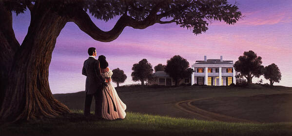 Gone With The Wind Poster featuring the painting Gone With The Wind by Jerry LoFaro