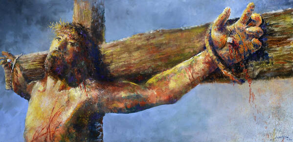 Jesus Poster featuring the painting Into Your Hands by Andrew King