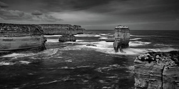 12 Apostles Poster featuring the photograph Land and Sea by Mark Lucey