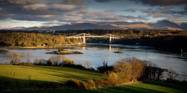 Wales Poster featuring the photograph Menai Strait from Anglesey by Peter OReilly