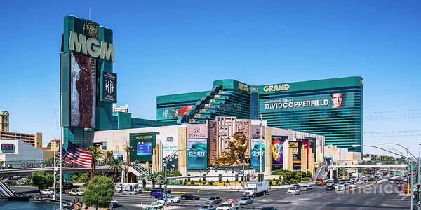 Mgm Grand Poster featuring the photograph MGM Grand Casino 2 to 1 Ratio by Aloha Art