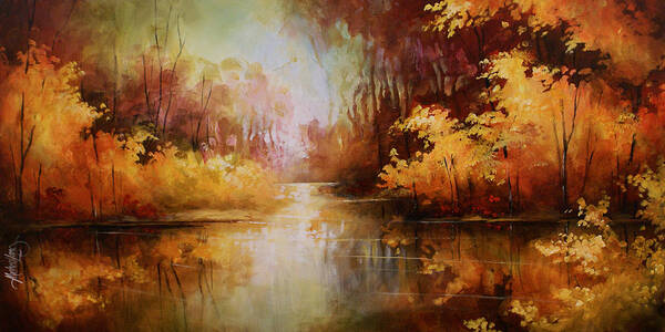 Fall Landscape Poster featuring the painting Natures Pallet by Michael Lang
