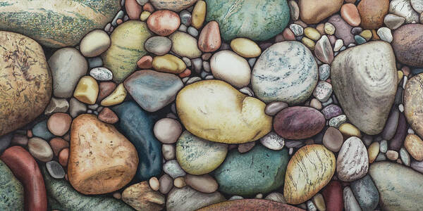 Watercolor Poster featuring the painting Newfoundland Rocks Bigtime by Karen Richardson