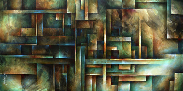 Abstract Poster featuring the painting No Way Out by Michael Lang