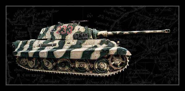 Panzer Vi Poster featuring the photograph Panzer Tiger II Side BK BG by Weston Westmoreland