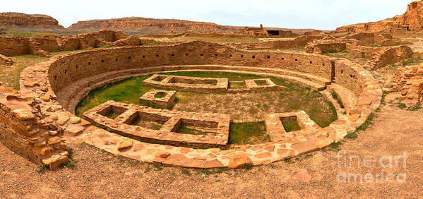 Pueblo Bonito Great Kiva Poster featuring the photograph Pueblo Bonito Great Kiva by Adam Jewell