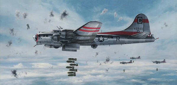 Aviation Art Poster featuring the painting Ragged But Right by Wade Meyers