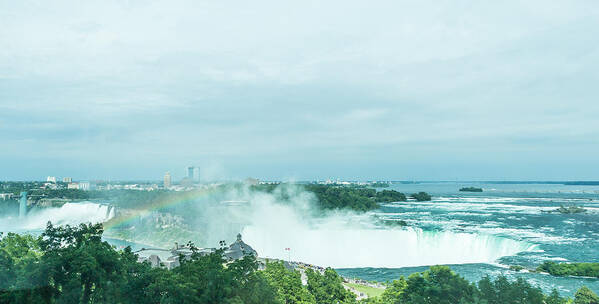 Nature Poster featuring the photograph Rainbow over Niagara Falls by Dale Pedersen
