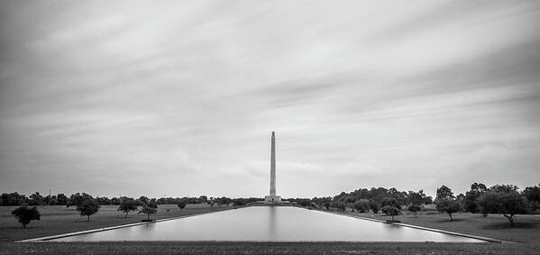 San Jacinto Monument Poster featuring the photograph San Jacinto Monument Long Exposure by Todd Aaron