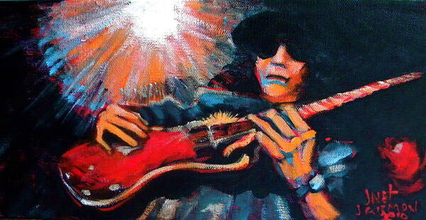 Musician Poster featuring the painting Slash by Jeanette Jarmon