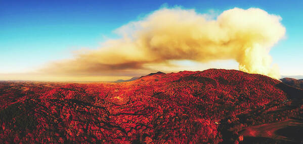 Smoky Mountains Poster featuring the photograph Smoky Mountains Forest Fire by Mountain Dreams
