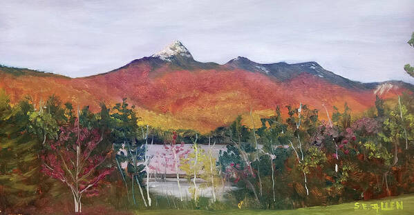 Mt. Chocorua Poster featuring the painting Spring Burst at Chocorua by Sharon E Allen