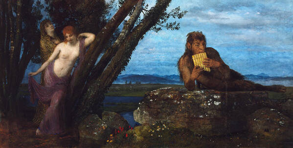 19th Century Swiss Painters Poster featuring the painting Spring Evening by Arnold Bocklin