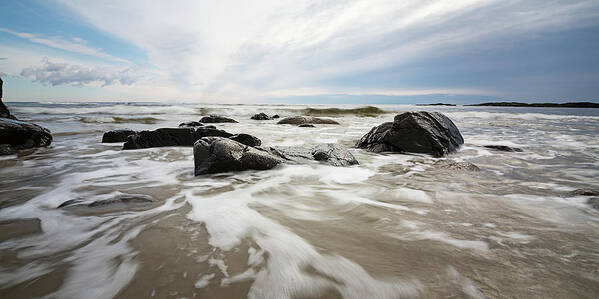 Maine Poster featuring the photograph Stormy Maine Morning #3 by Natalie Rotman Cote