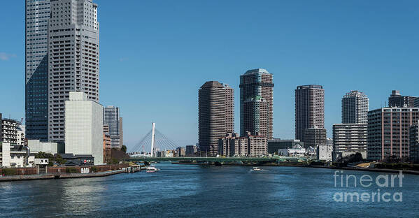 River Poster featuring the photograph Sumida River High Rise, Tokyo Japan 2 by Perry Rodriguez