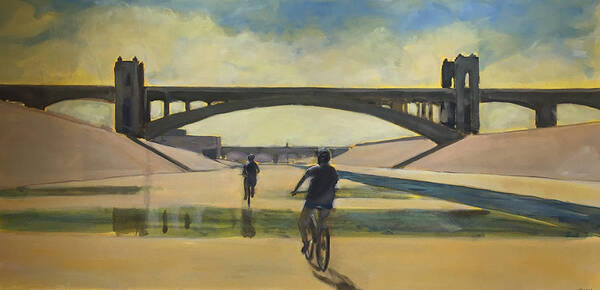 4th Street Bridge Poster featuring the painting The Approach by Richard Willson