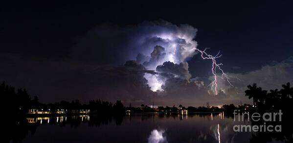 Lightning Poster featuring the photograph Dreamy Sky by Quinn Sedam