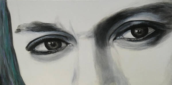 Portrait Poster featuring the painting These Eyes 2 by Mr Dill