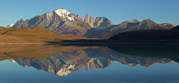 Mountains Poster featuring the photograph Torres del Paine by Max Waugh