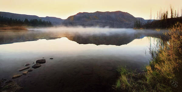 Flat Tops Wilderness Poster featuring the photograph Trappers Lake Sunrise by Debra Boucher