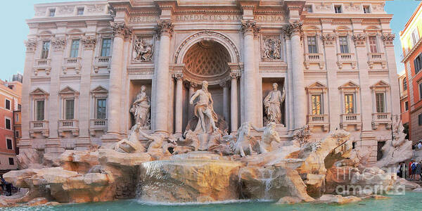 Prott Poster featuring the photograph Trevi fountain 2 by Rudi Prott