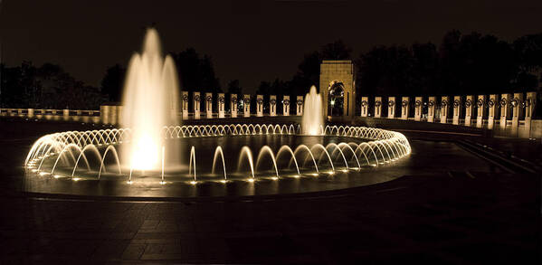 world War Ii Memorial Poster featuring the photograph United States National World War II Memorial in Washington DC by Brendan Reals