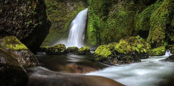 Wahclella Falls Poster featuring the photograph Wahclella by Ryan Smith
