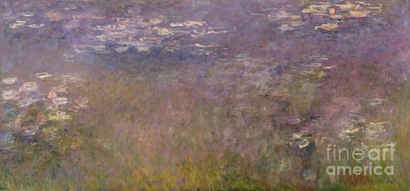 Water Lilies Poster featuring the painting Water Lilies Agapanthus by Claude Monet