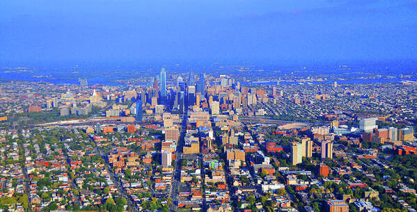 Philadelphia Poster featuring the photograph West Philadelphia Center City Skyline by Duncan Pearson