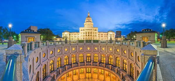 Landscape Poster featuring the photograph Austin, Texas, Usa At The Texas State #9 by Sean Pavone