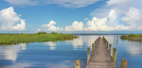 Clouds Poster featuring the photograph Afternoon Blues by Debra and Dave Vanderlaan