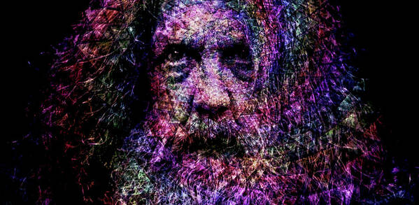 Alan Moore Poster featuring the photograph Alan Moore Mindscape by J U A N - O A X A C A