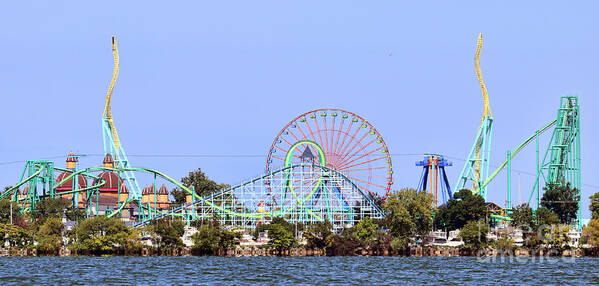 Cedar Point Poster featuring the photograph Cedar Point Wicked Twister 0465 by Jack Schultz