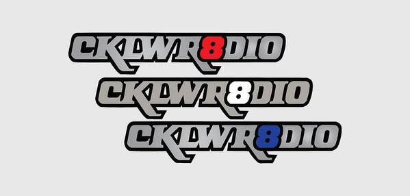 Cklw Radio The Big 8 Big 8 Motown Logo Classic Radio Poster featuring the digital art CKLW Mid70 Logo Red White Blue by Thomas Leparskas