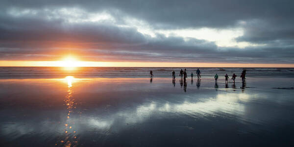 Sunset Poster featuring the photograph Clam Tide by Jeanette Mahoney