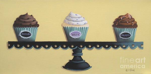 Art Poster featuring the painting Classic Cupcakes by Catherine Holman