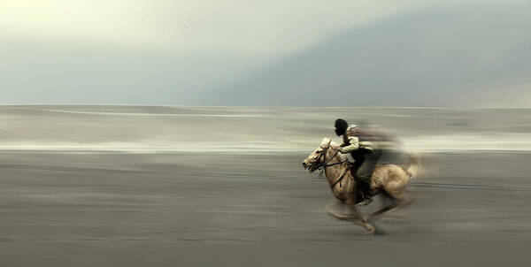 Bromo Poster featuring the photograph Flying Horse by Sebastian Kisworo