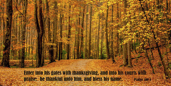 Fall Poster featuring the photograph With Thanksgiving by Marcy Wielfaert