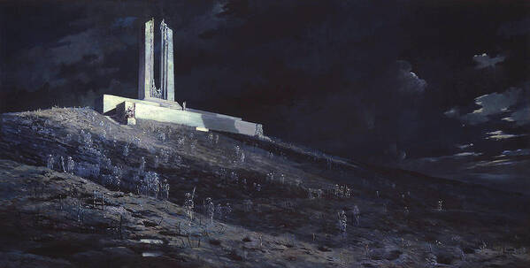 Painting Poster featuring the painting Ghosts Of Vimy Ridge by Mountain Dreams