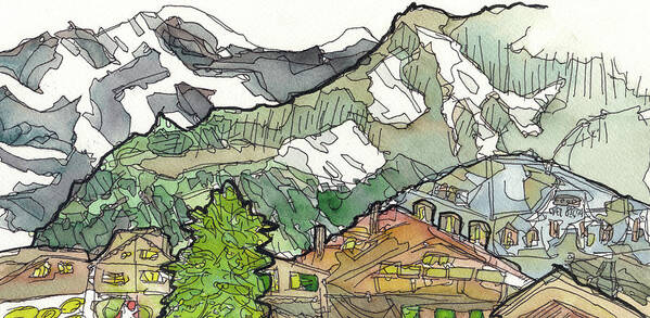 Landscape Poster featuring the painting Murren, Switzerland by Craig Macnaughton