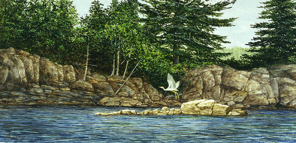 River Flight Poster featuring the painting River Flight by John Morrow