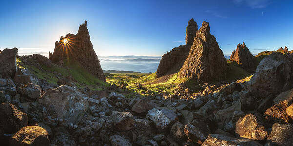 Schottland Poster featuring the photograph Scotland - The Storr Panorama by Jean Claude Castor