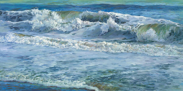 Oceans Poster featuring the painting Symphony in blue by Laurie Snow Hein
