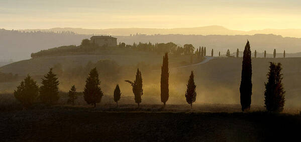 Tuscany Poster featuring the photograph Tuscany Evening Lights by Alberto Fornasari Fotografie
