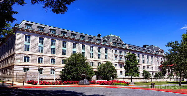 Usna Poster featuring the photograph USNA Bancroft Hall Exterior by Olivier Le Queinec