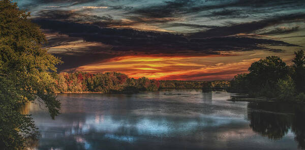 Stillwater River Poster featuring the photograph Along the Stillwater River at Sunset #1 by Mountain Dreams
